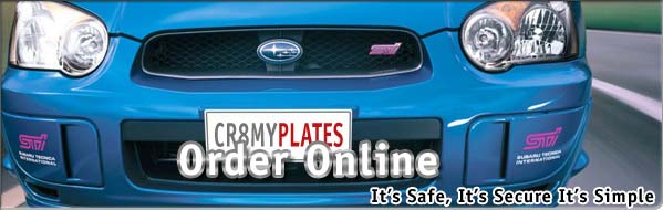show plates for cars, bikes, commercial