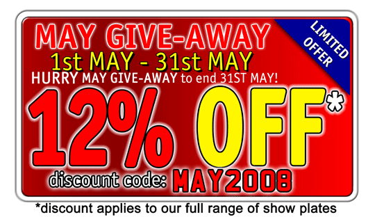 This is the MAY GIVEAWAY. Dont forget to add your discount code at the check-out to get your 12% OFF. You can use it on any of the plates including 3D Domed Gel plates. The code is: MAY2008. This is case sensitive