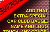 Car Club Show Plates to your own specification.