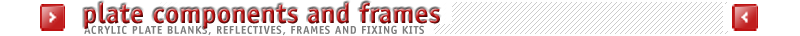 Number plate blanks, white and yellow reflectives and number plate frames