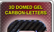 3D Domed Carbon Gel Plates. Some plate manufacturers use black vinyl with silvers squares printed on them, they hope you will accept this to be CARBON FIBRE. Our CARBON FIBRE is as close to the real thing as you will get. A stunning addition to any plate